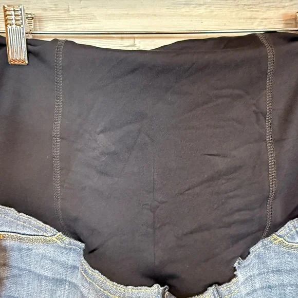 Isabel Maternity by Ingrid & Isabel Light Blue Distressed Ankle Jeans - Picture 9 of 16